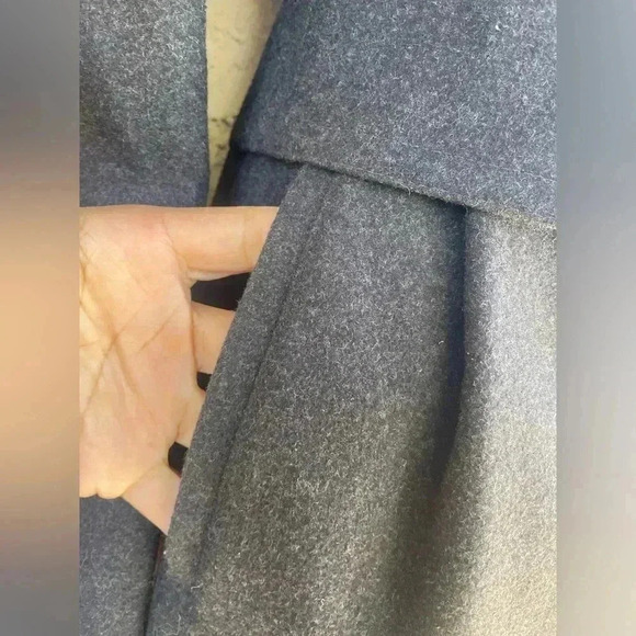 Calvin Klein women’s charcoal gray/black double breasted wool coat size small - Picture 10 of 11